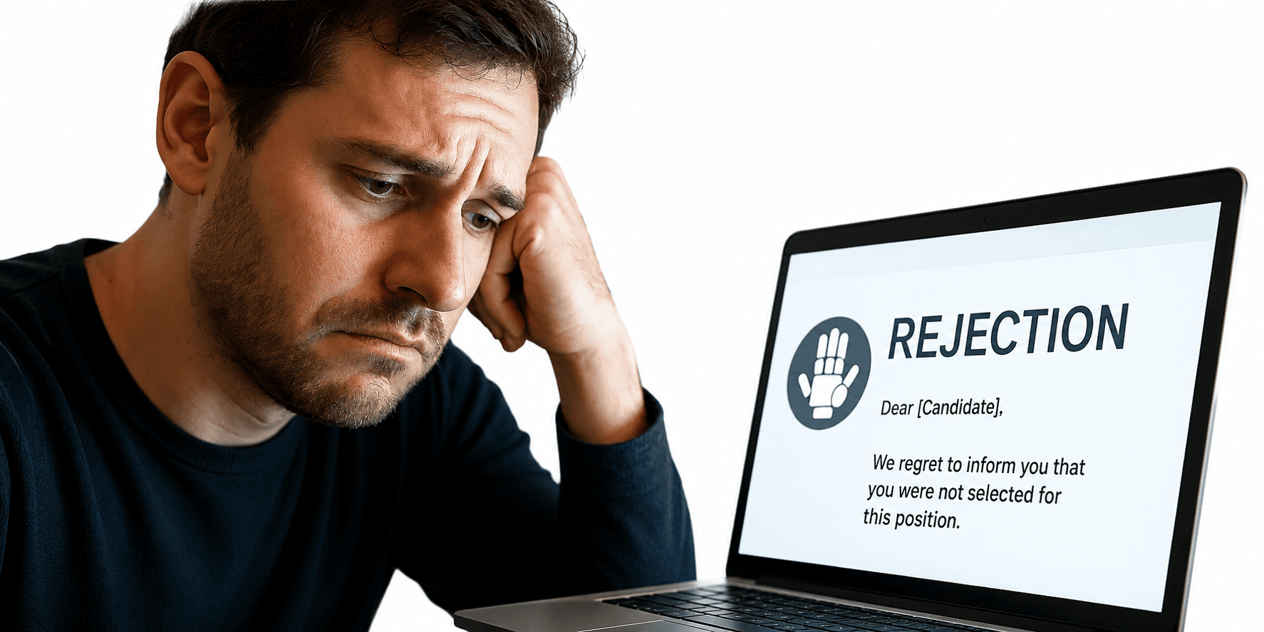 Job seeker frustrated by rejections