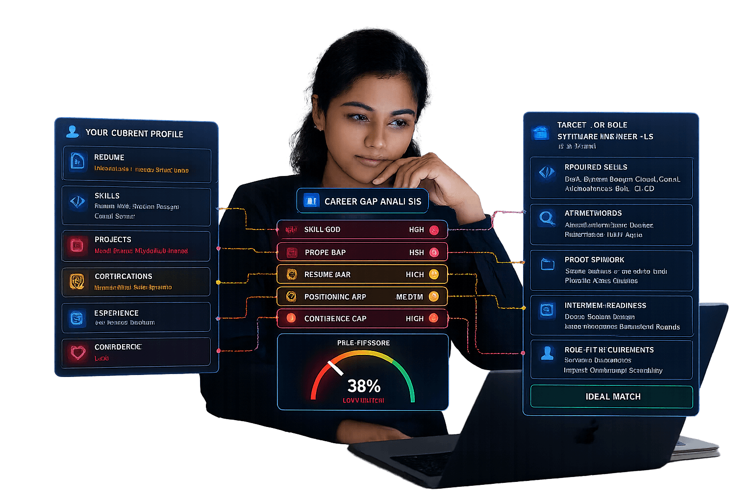 AI career gap analysis dashboard